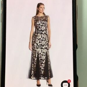ALEX EVENINGS embroidered dress